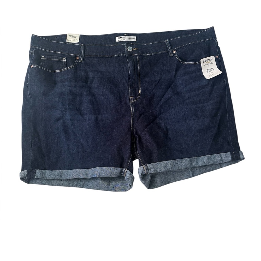 Signature Gold Levi Strauss Women’s‎ Mid Rise 5’ Shorts Jeans Size 24 W37 NWT